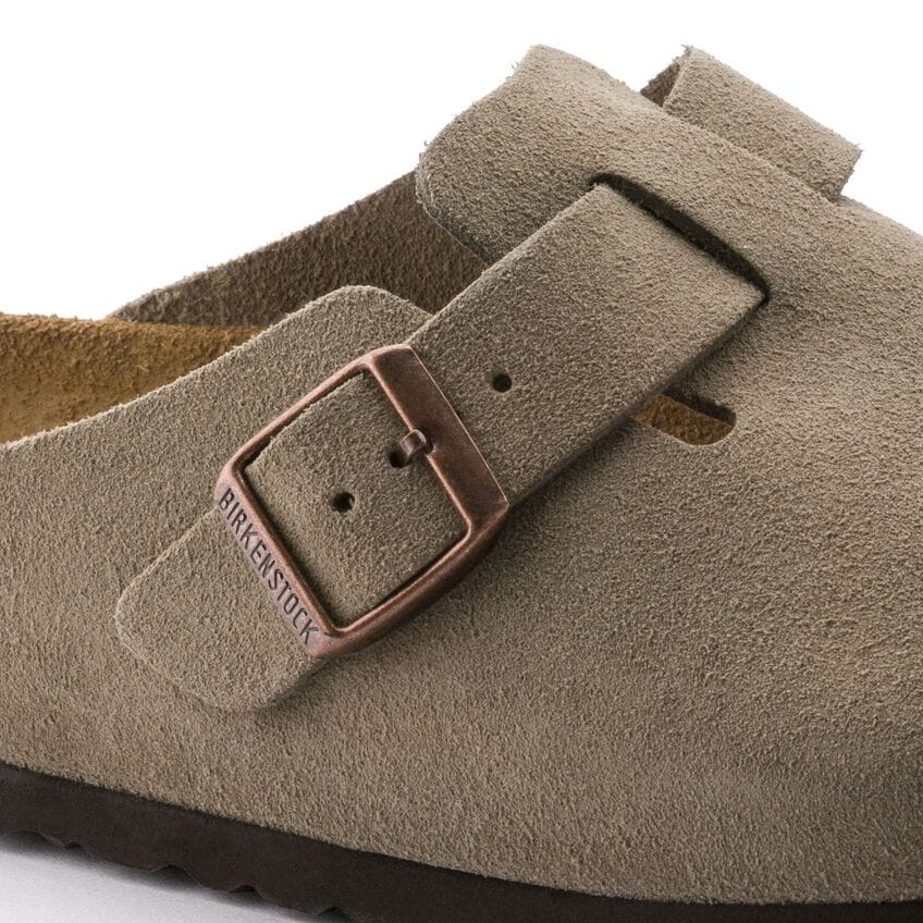 Birkenstock Boston Soft Footbed Suede Leather Regular - Taupe